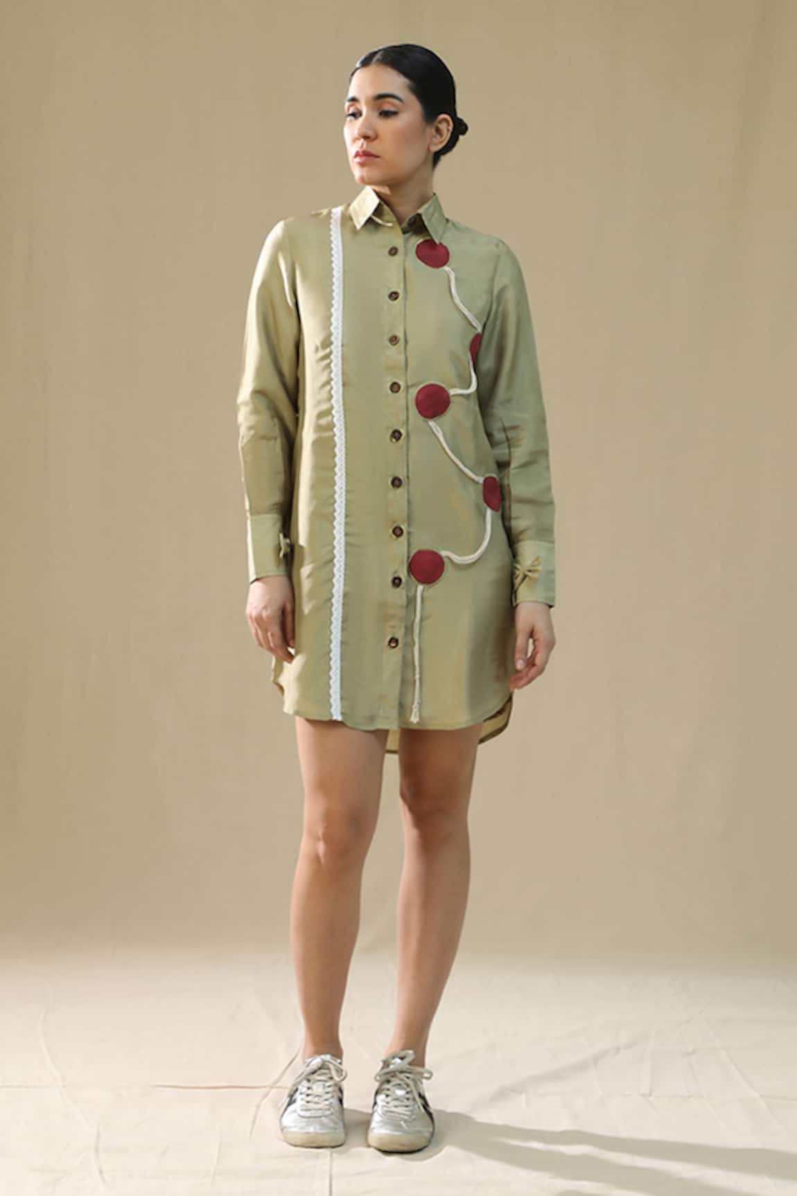 Arpita Sulakshana Elm Wood Handpainted Shirt Dress 