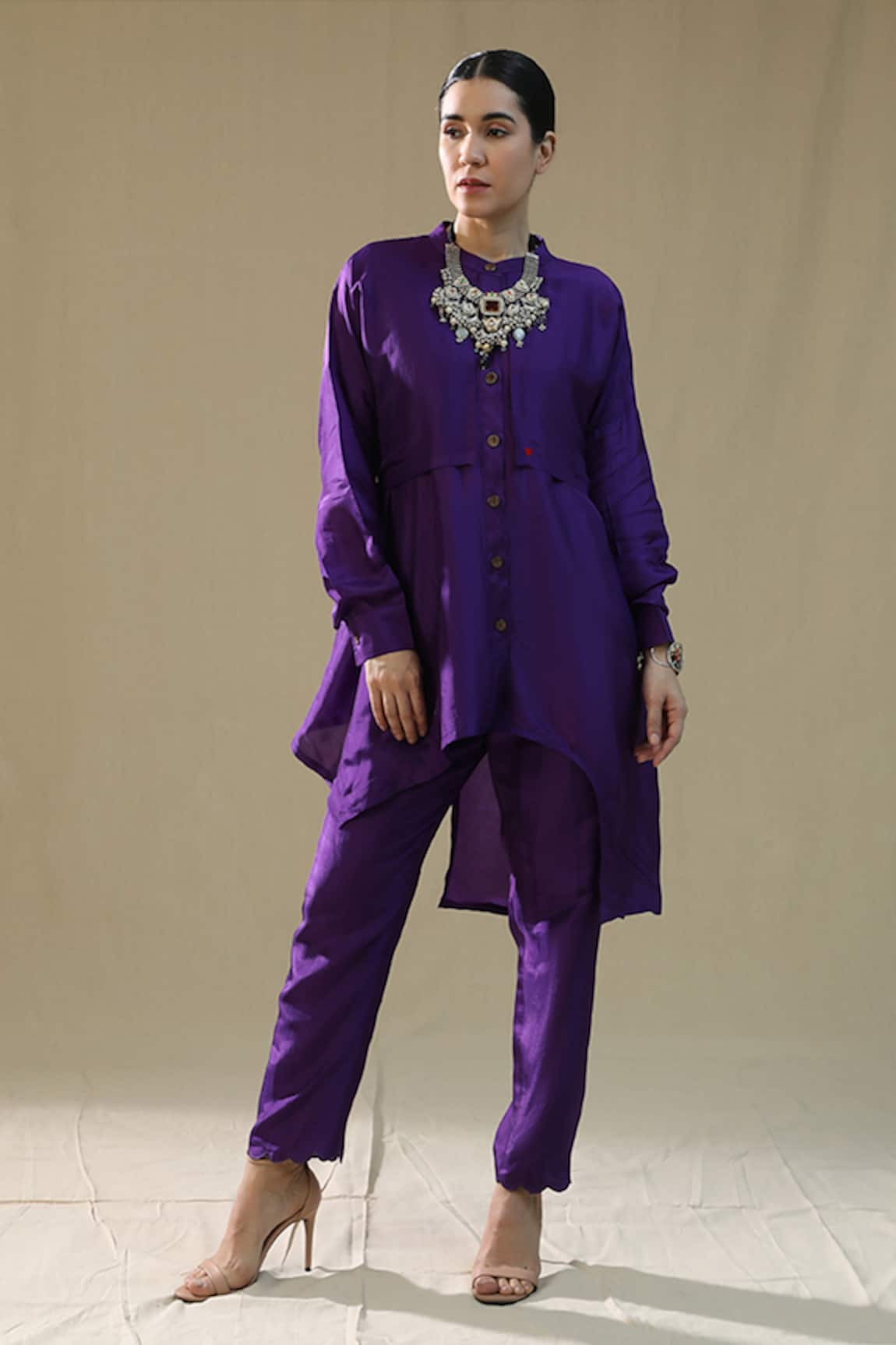 arpita sulakshana Purple Hearts Coord Set 