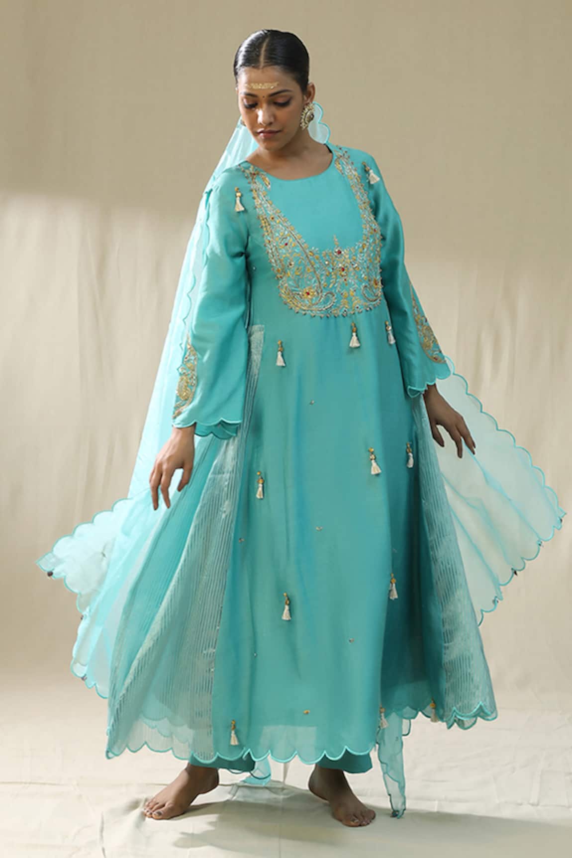 arpita sulakshana Firoxi Ambi A-Line Suit Set 