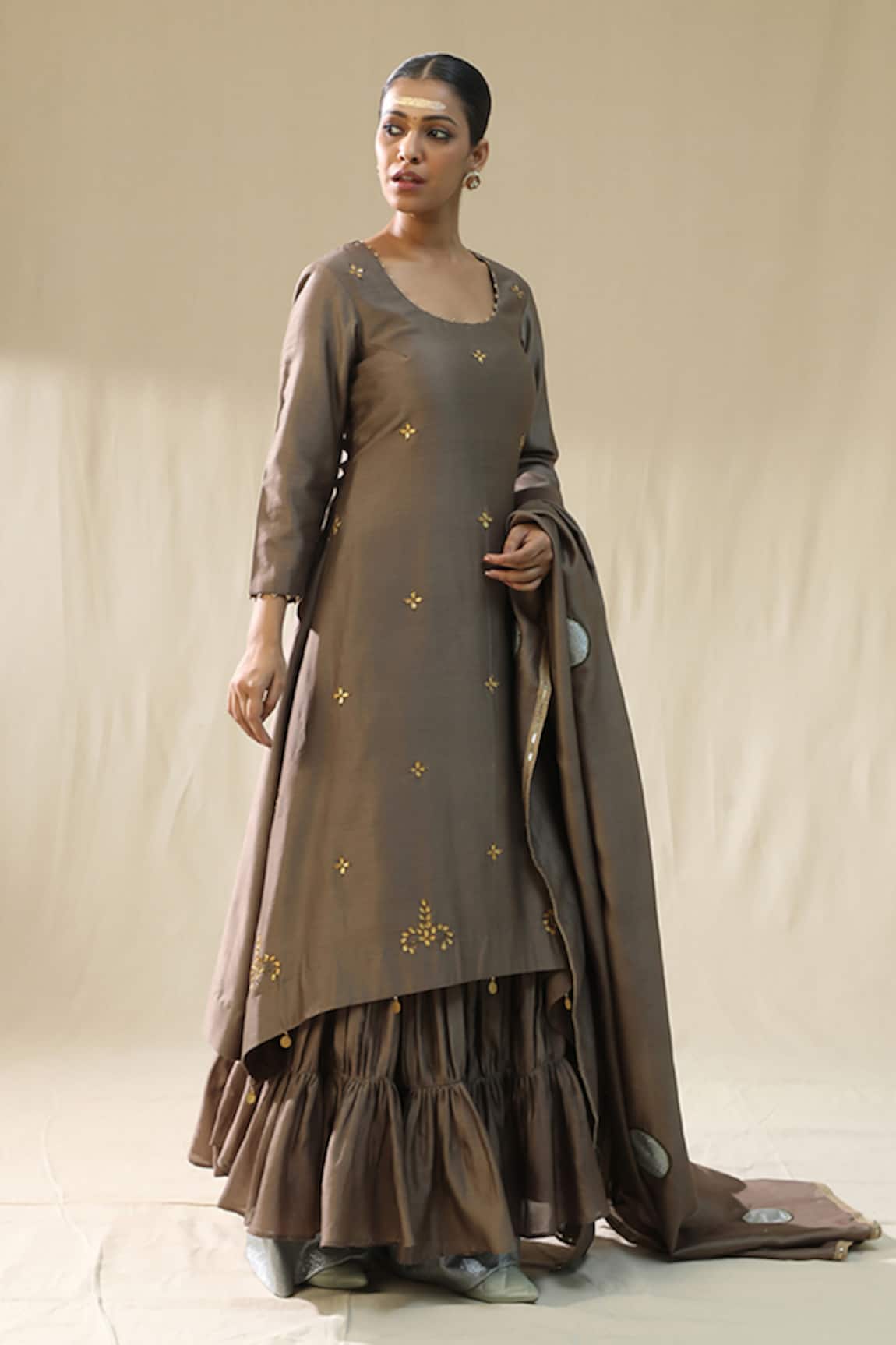 arpita sulakshana Mocha Gotta Patti Suit Set 