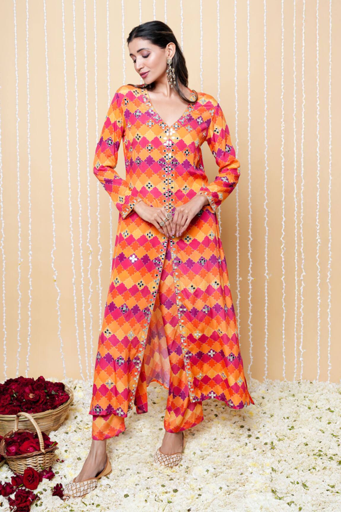 Sajeda A Lehry Designer Hand Embroidered Kurta Set 
