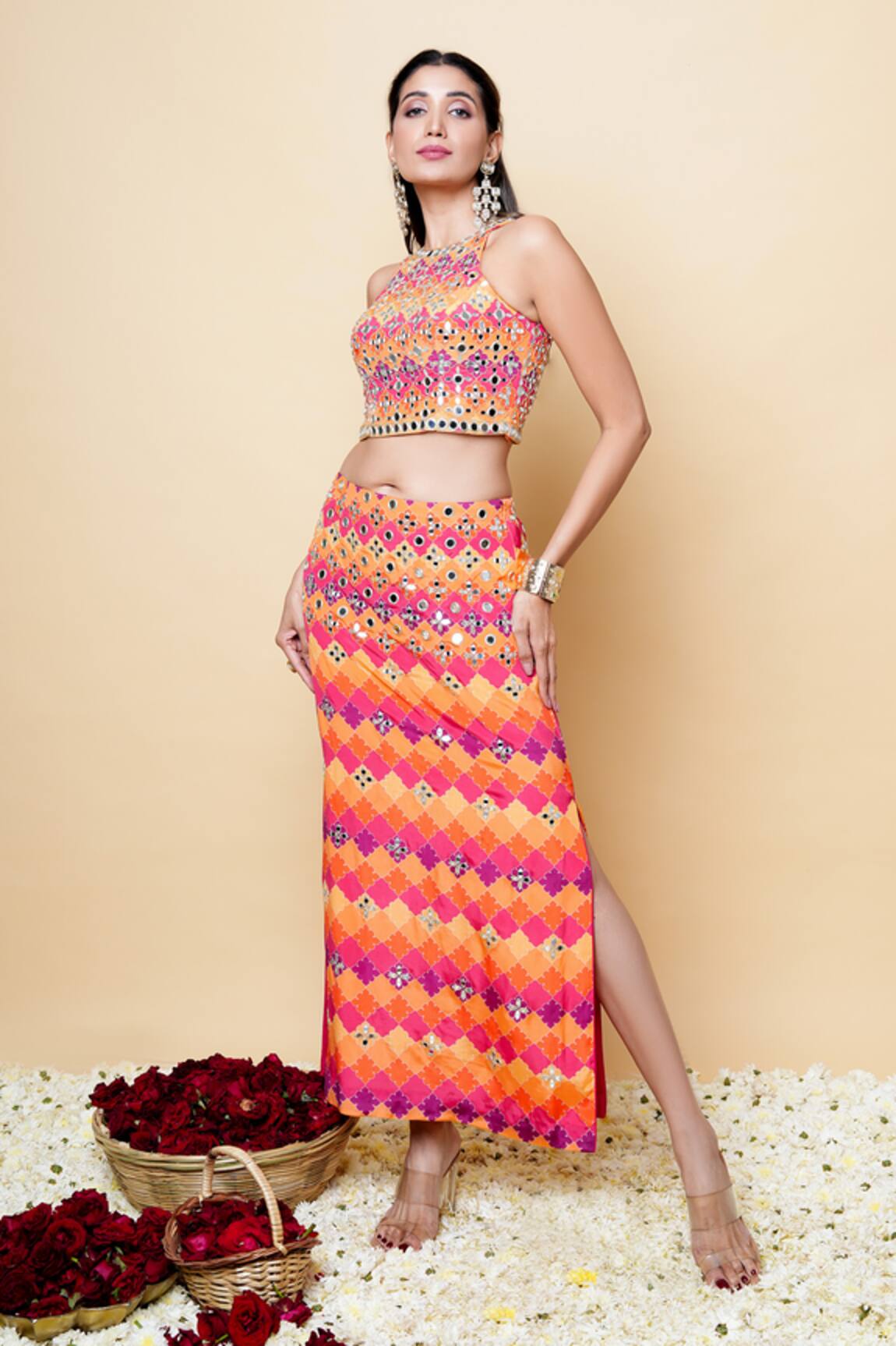 Sajeda A Lehry Hand Embroidered Digital Print Set 