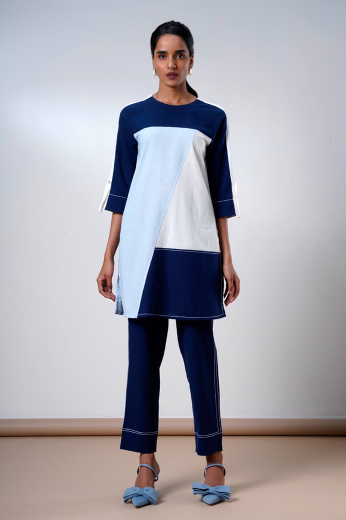 Madder Much Indigo Handloom Cotton Kurta & Pant Set 