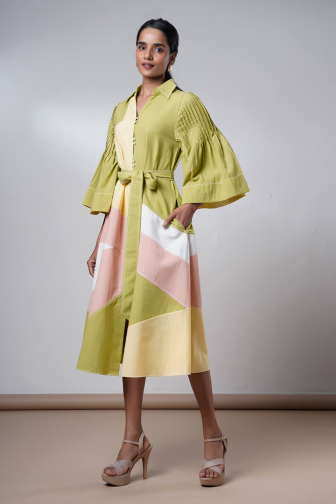Madder Much Wild Grove Midi Dress with Belt 