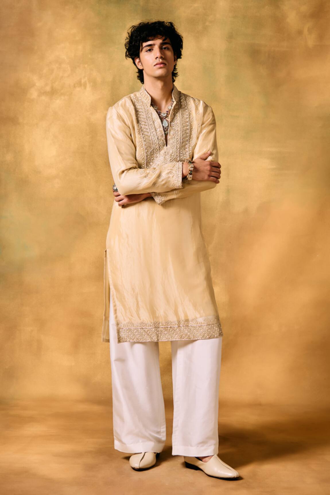 MUKTI AND KAVITH CASA Sandy Dunes Beige Kurta Set 