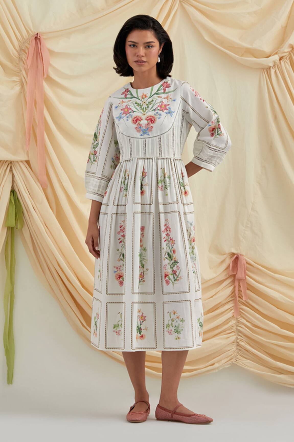Pozruh by Aiman Bouquet Midi Dress 