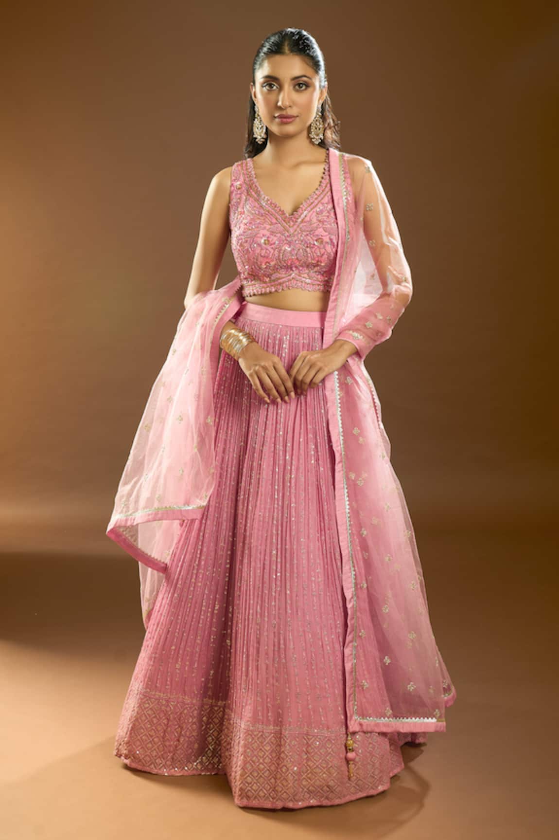 Aariyana Couture Sequin Embroidered Lehenga Set 