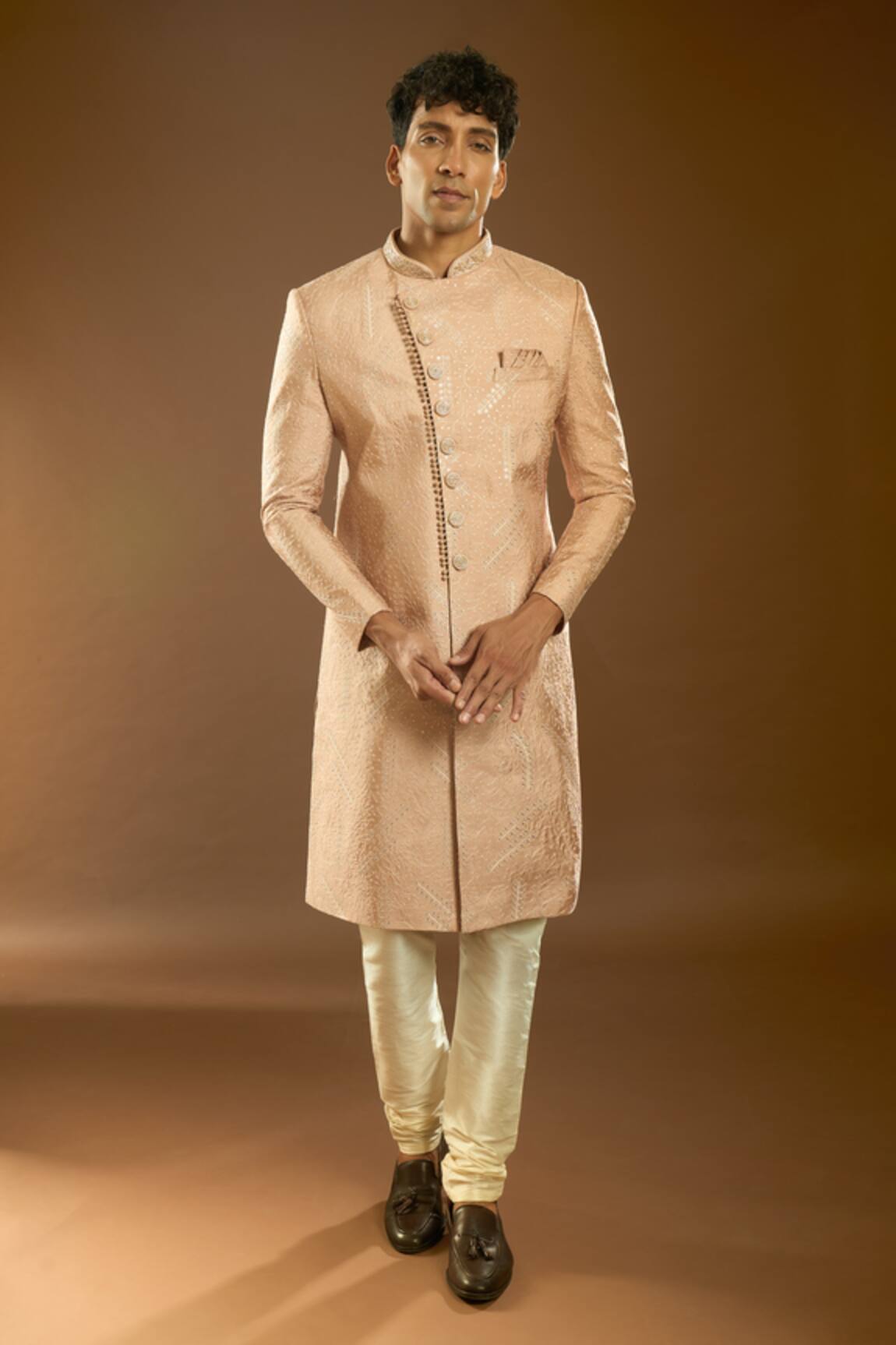 Arihant Rai Sinha Jasmine Vine Embroidered Sherwani Set 