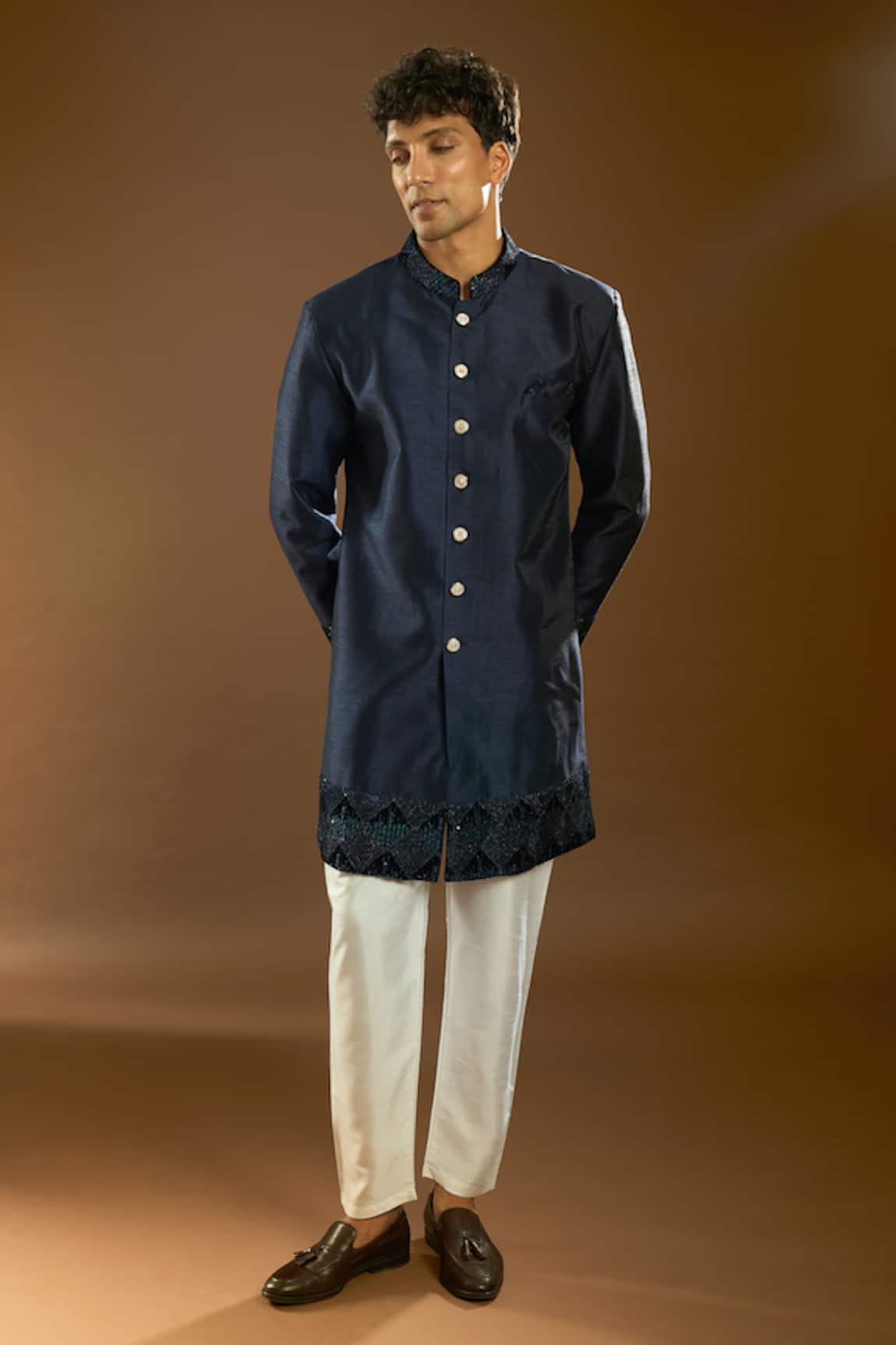 Arihant Rai Sinha Cut Dana Placement Embroidered Sherwani Set 