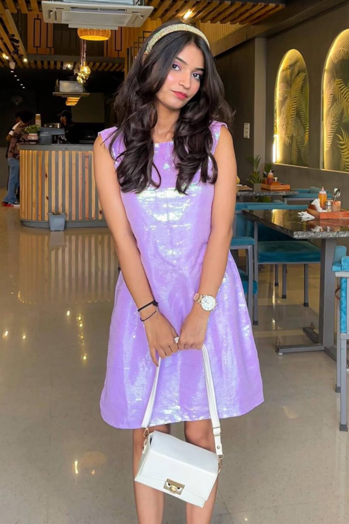 Emblaze Lilac Sequins Dress 