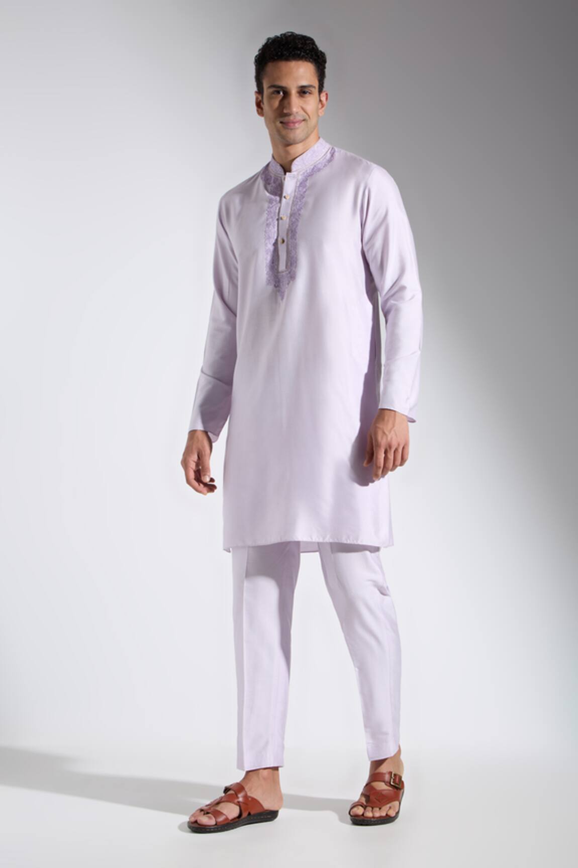 Neha Gursahani Purple Kurta Pant Set 