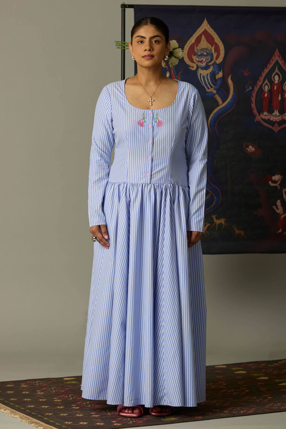 Quod Striped Brooks Dress 