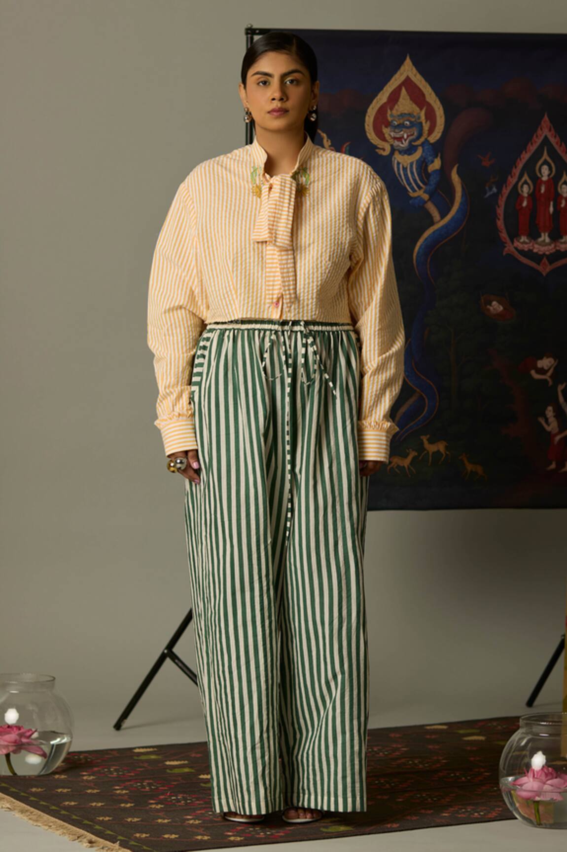 Quod Ridge Striped Cotton Shirt 