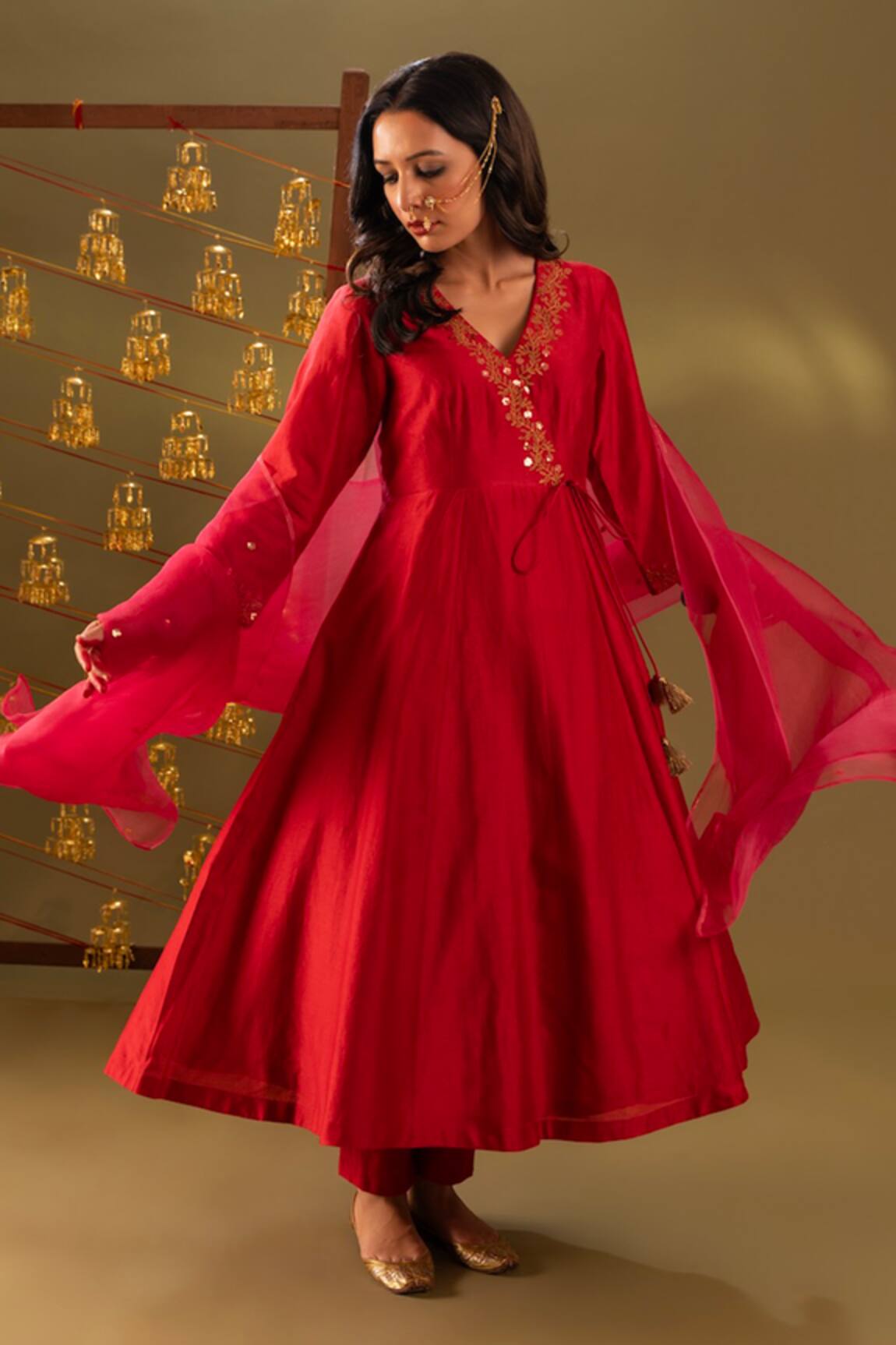 Rashi Jain Chanderi Angrakha Set with Dupatta 