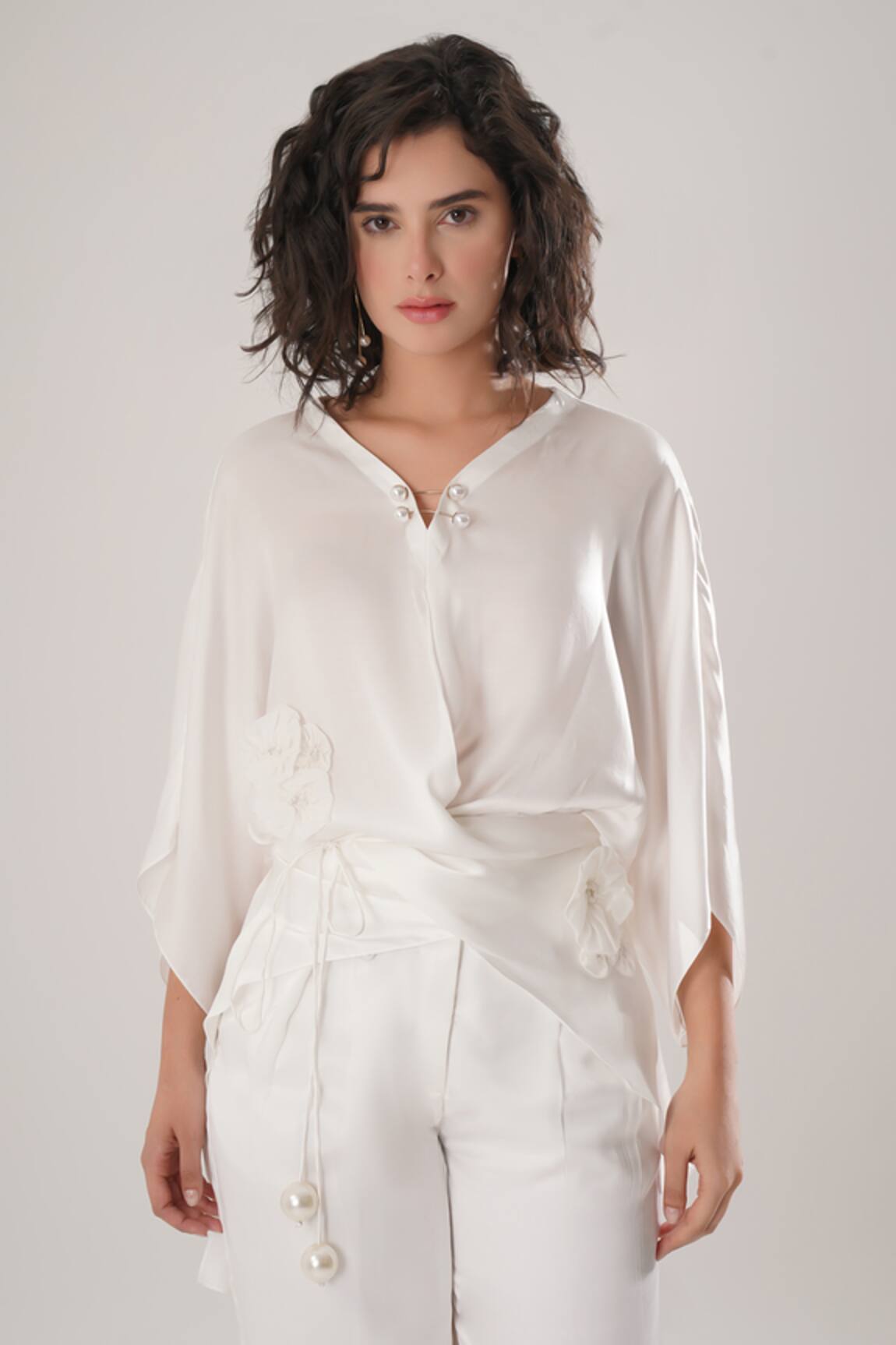 ATBW White Modal Satin Shirt 