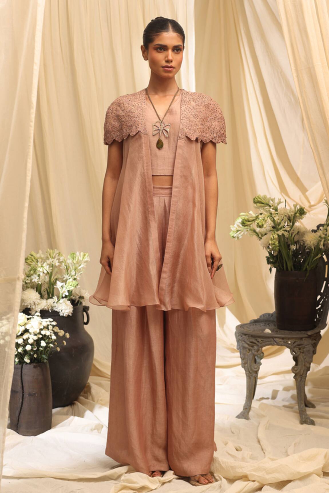 Ekru Golden Cloud Jacket Co-ord Set 