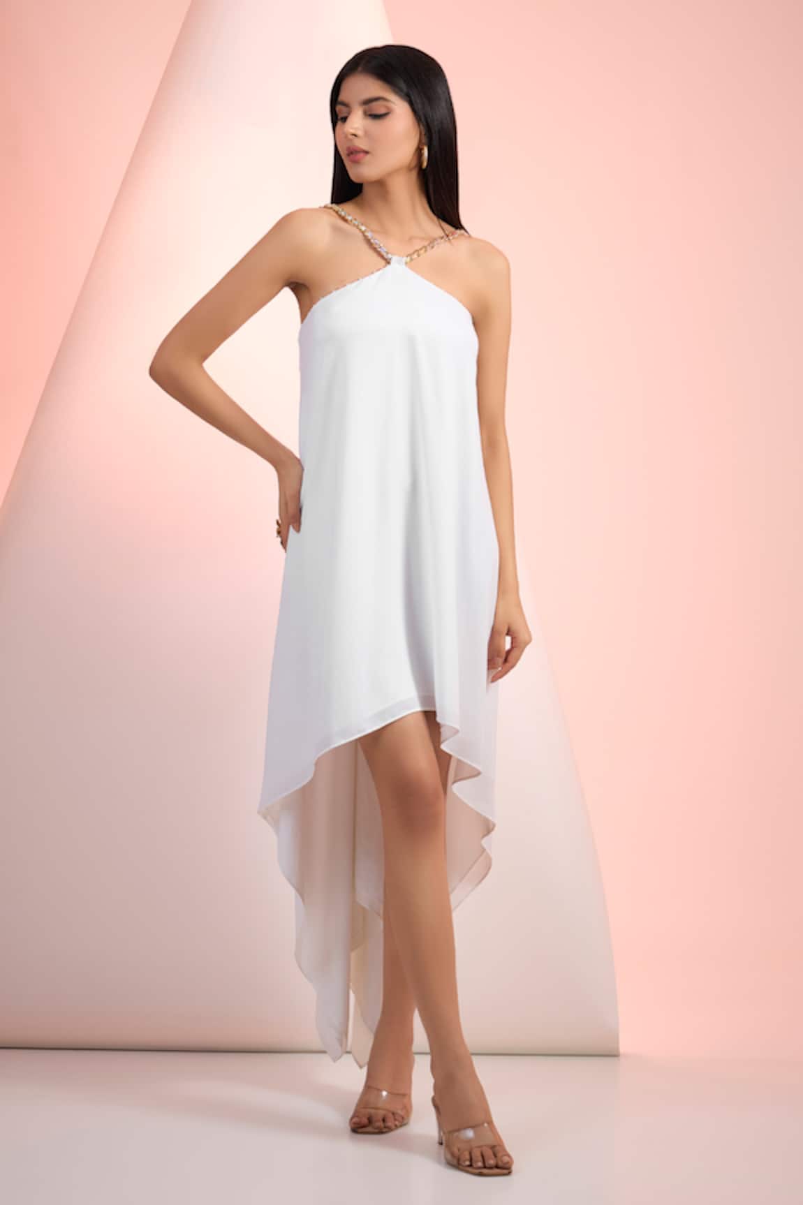 Mandira Wirk Resort Floral Off-Shoulder Solid Dress 