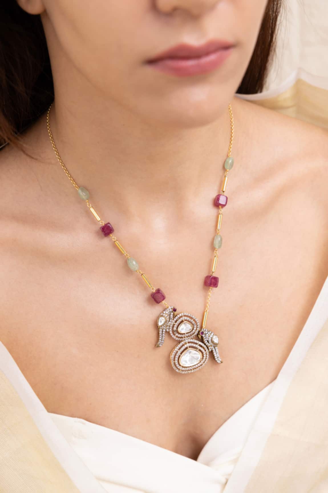 Joules By Radhika Divanshi Multicolor Designer Necklace 