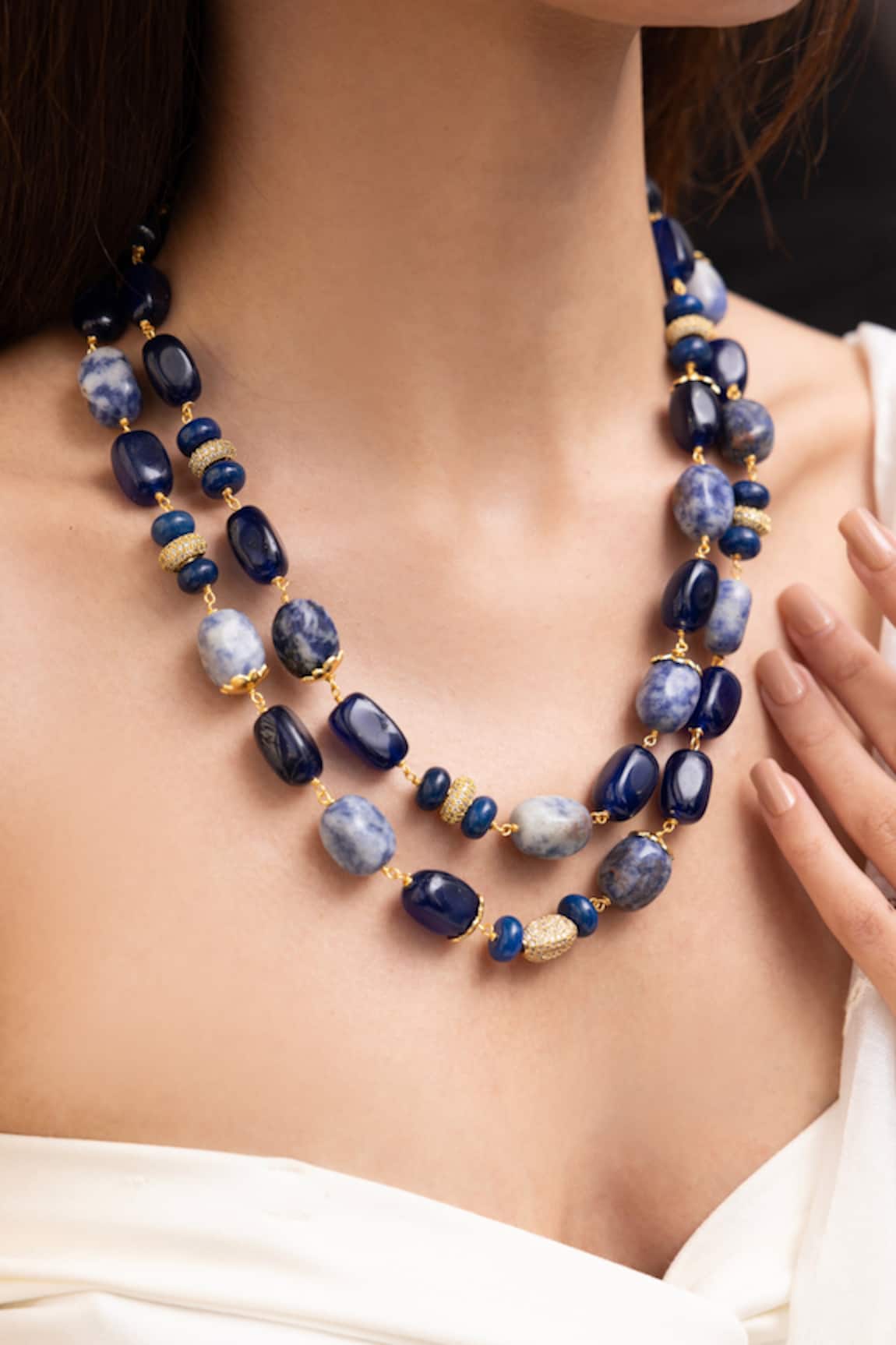 Joules by Radhika Karuna Blue Stone Necklace 