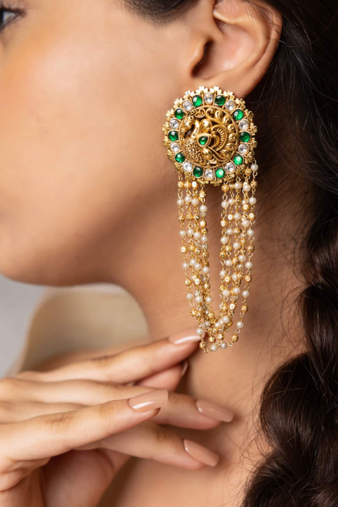 Joules By Radhika Nayeli Gold Finish Earrings 