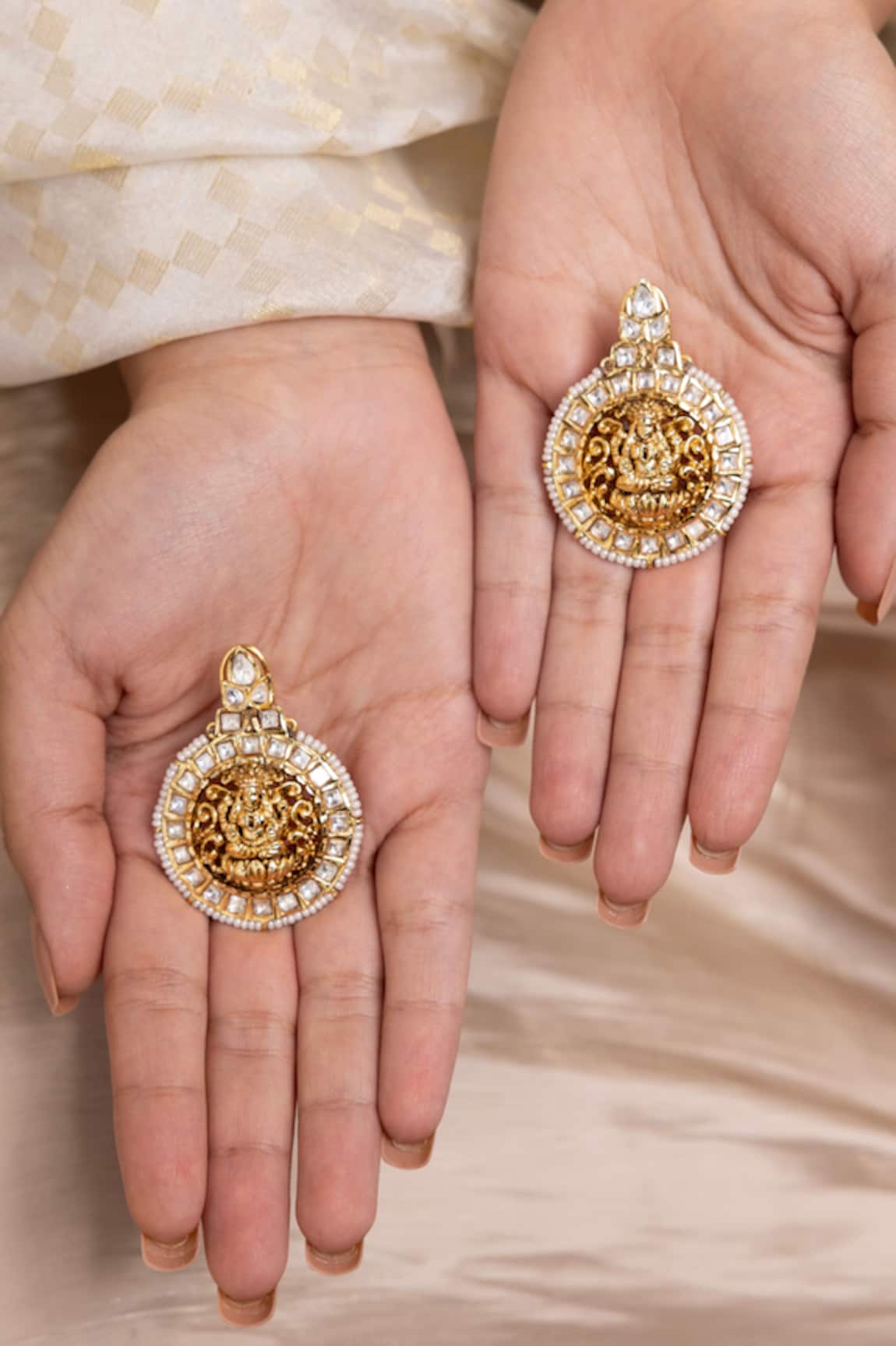 Joules By Radhika Shreena Temple Earrings 
