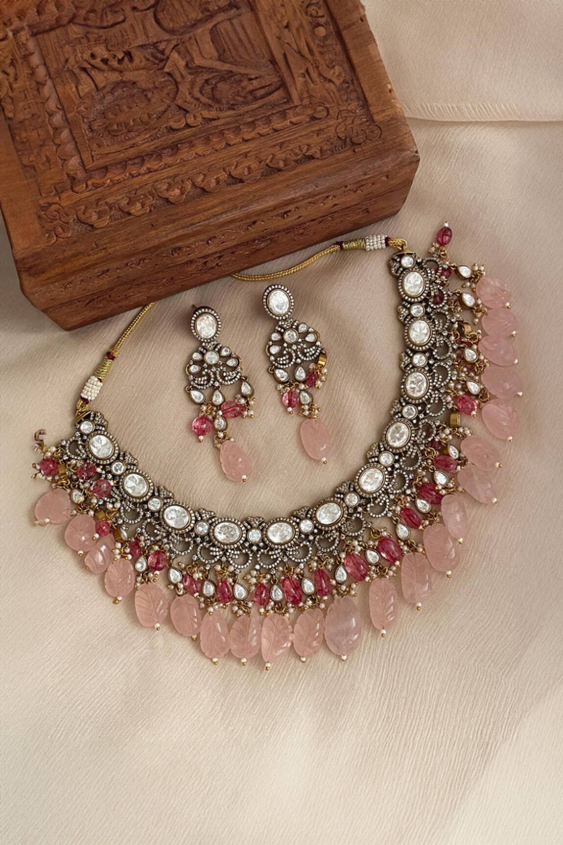 Saga Jewels Designer Necklace & Earring Set 