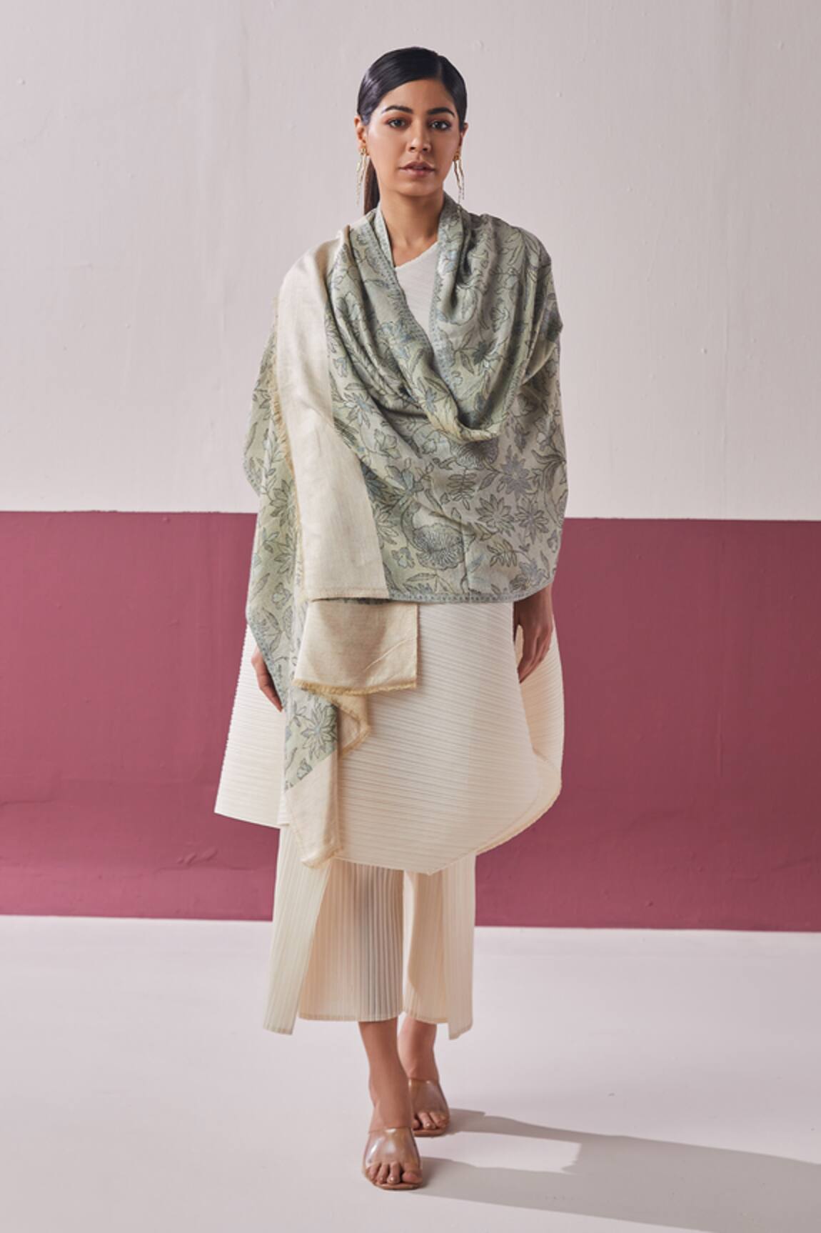 SHAZA Kani Multicolor Pashmina Stole 