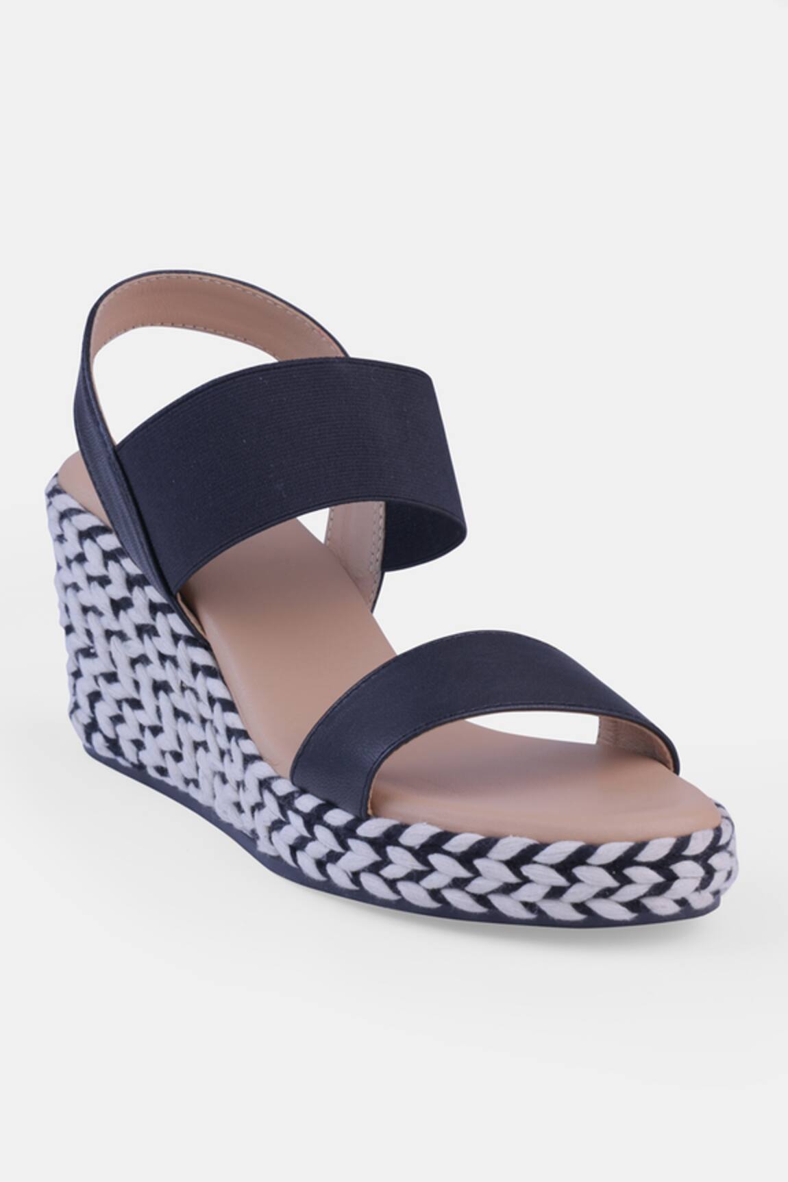 Heel Your Sole Black Genuine Leather Wedges 