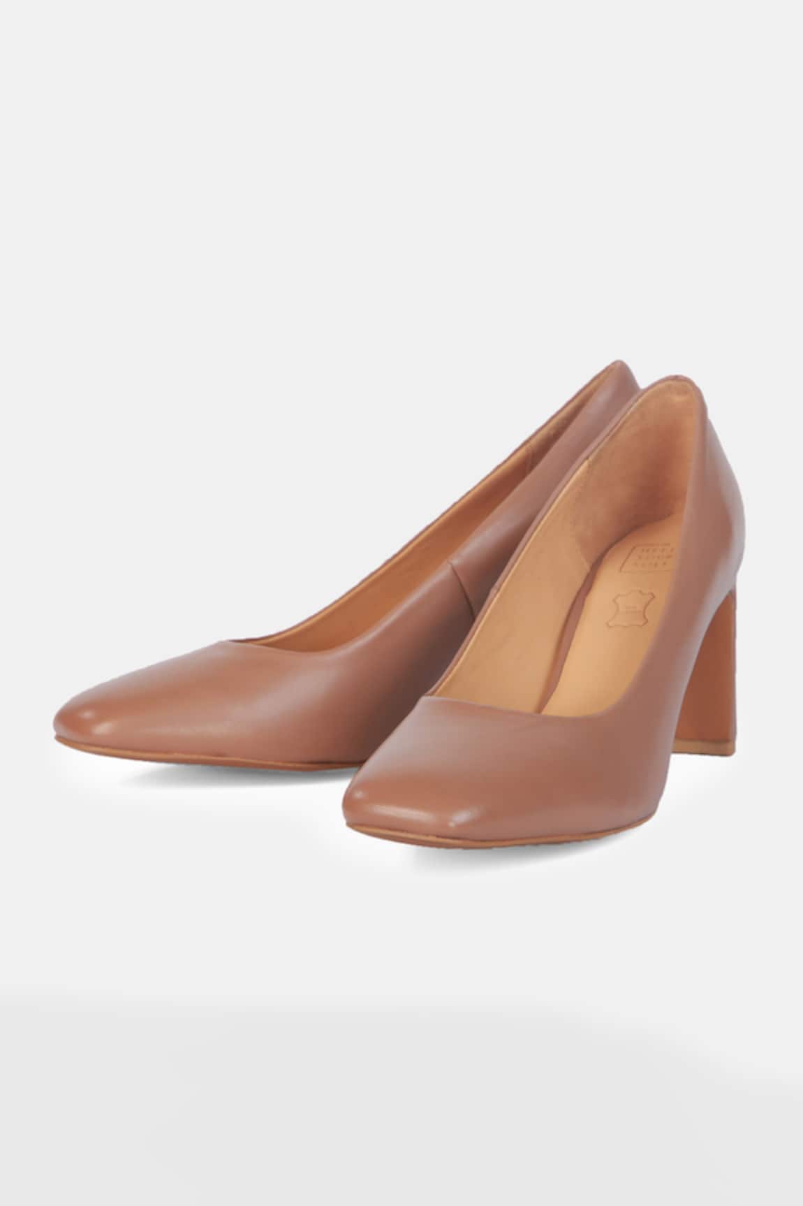 Heel Your Sole Kat Mocha Brown Genuine Leather Pump Heels 