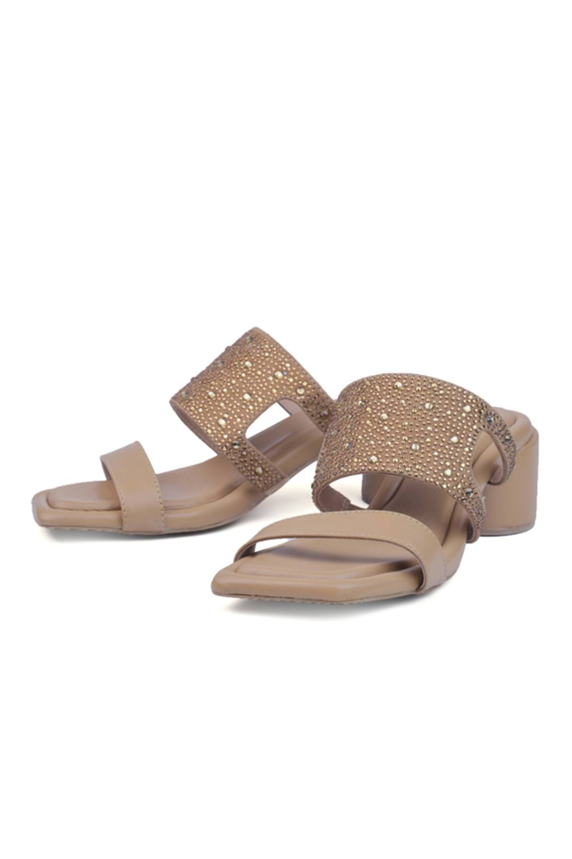 Heel Your Sole Brilliante Beige Heels 