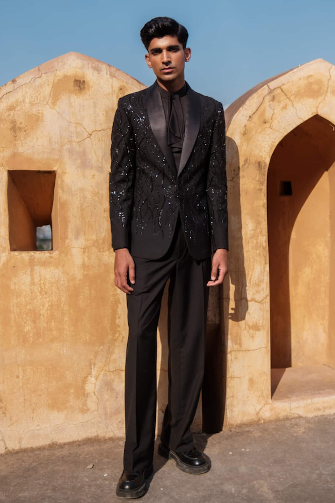 Amaare Designer Ball Chain Tuxedo Set 
