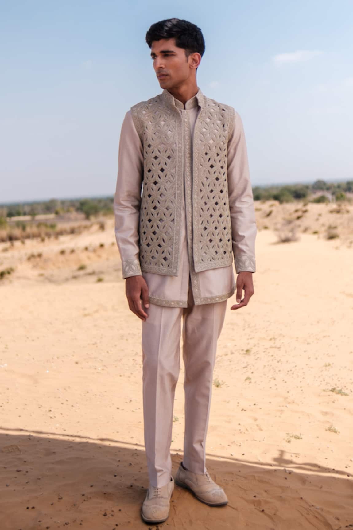 Amaare Interlace Nehru Jacket Set 