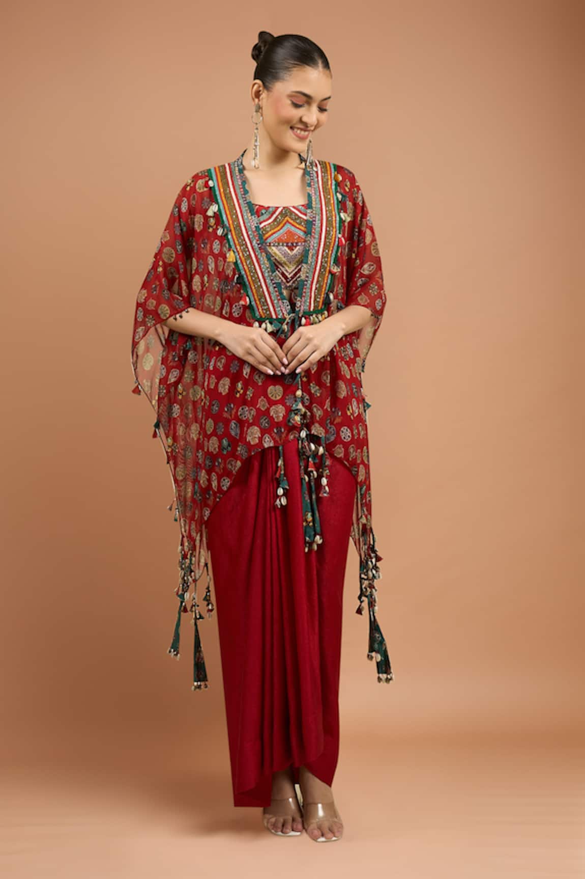 Aseem Kapoor Printed Jacket Skirt Set 