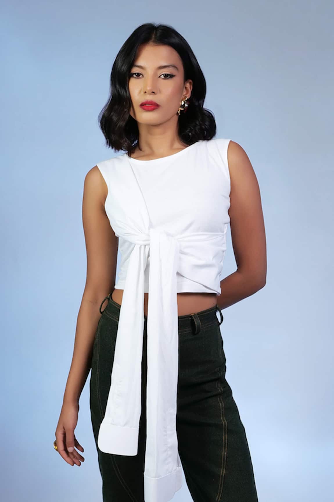 Pocket Stories Wrap & Tie Elegance Top 