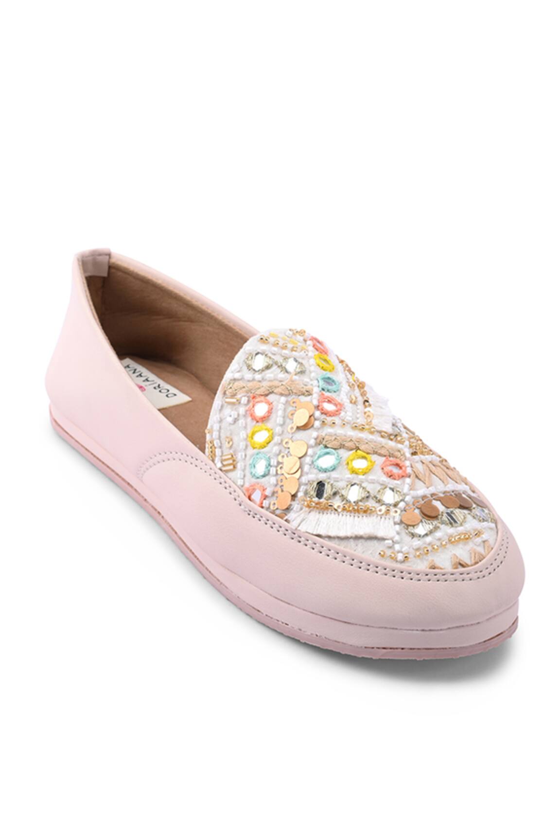 Doriaana Designer Embellished Slip-On Shoes 
