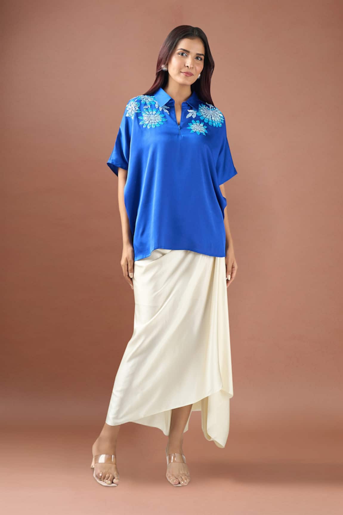 Namrata Joshipura German Back Tie Blue Top 