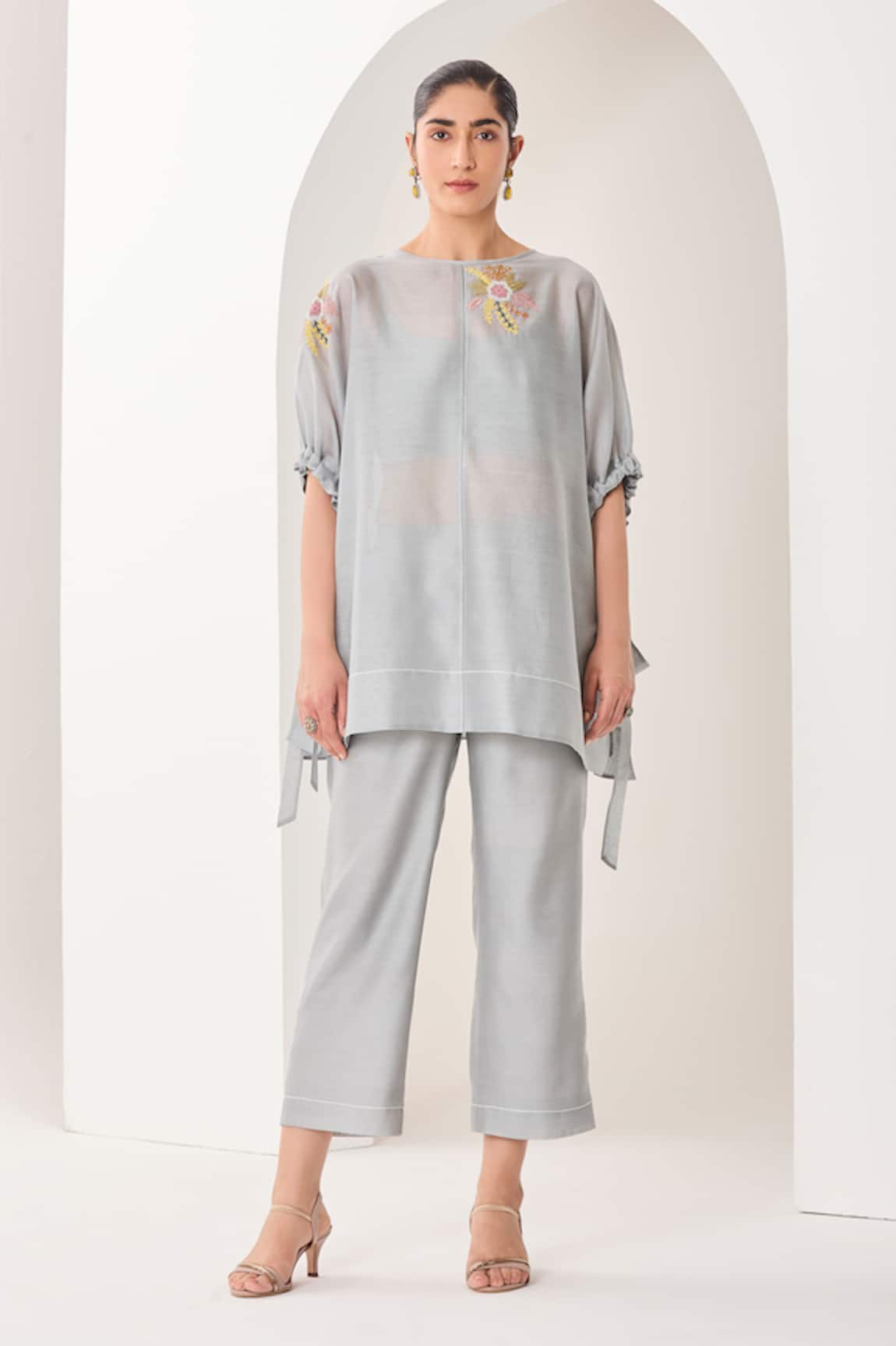 Sue Mue Handwoven Silk Chanderi Co-Ordinate Set 