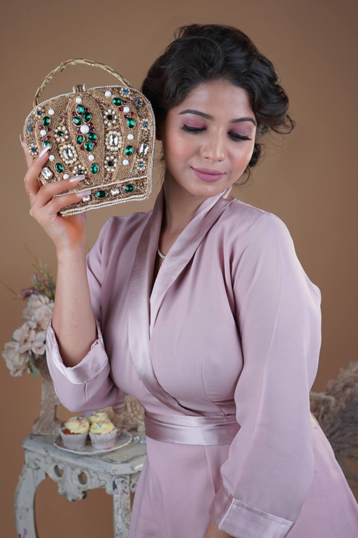 Puneet Gupta Crown Minaudiere Handbag 