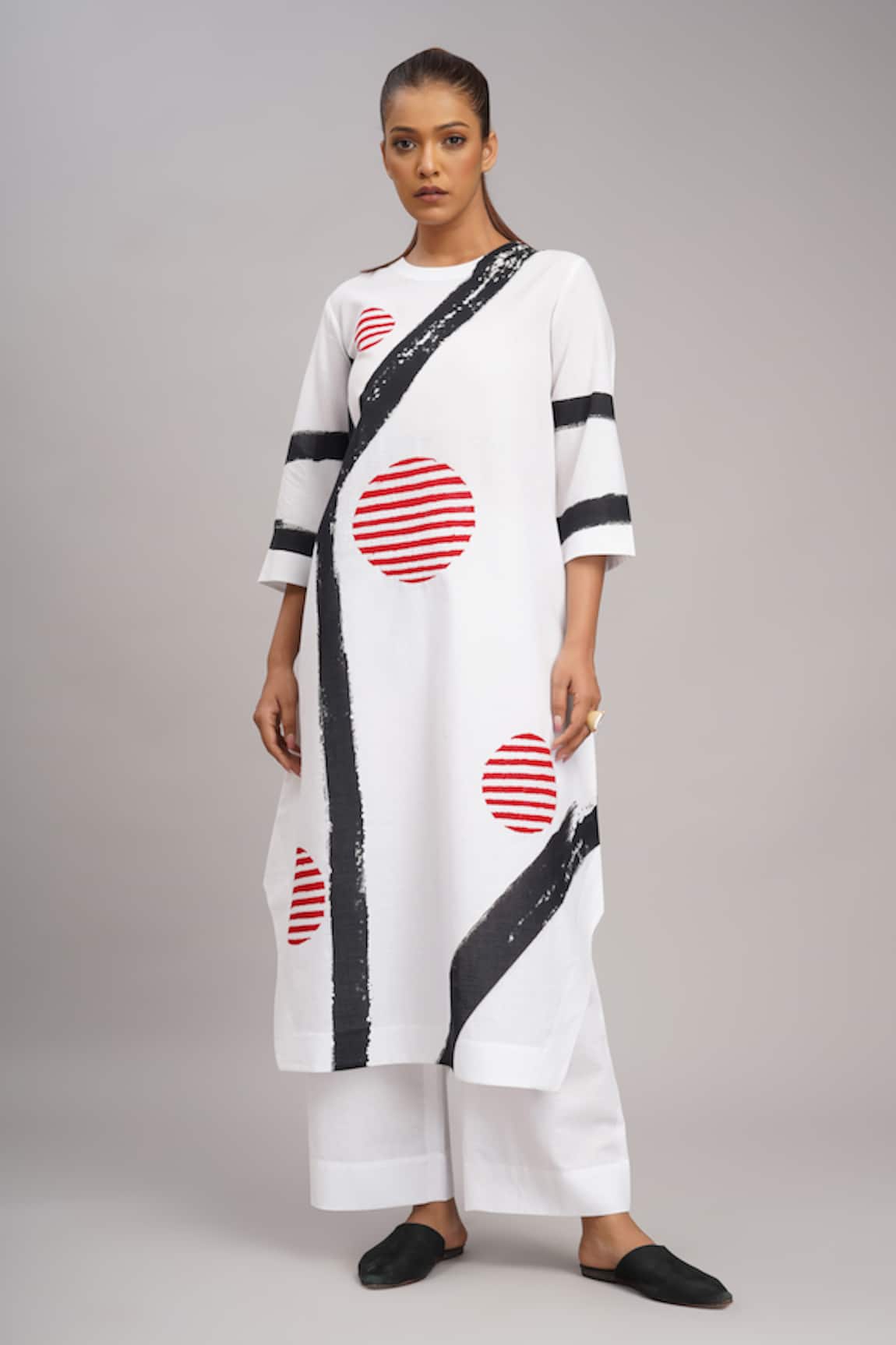 Taika By Poonam Bhagat Printed Linen Tunic & Pant Set 