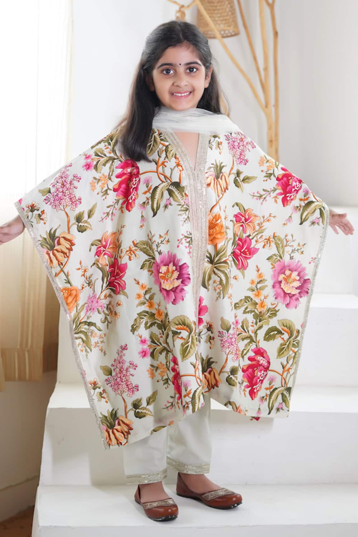 Mamma Plz Floral Printed Kaftan Set 