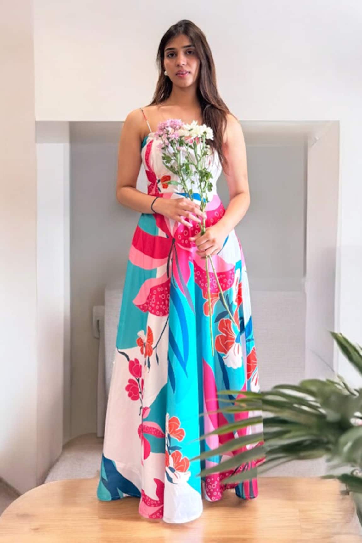 Label Lila Multi Color Designer Dress 