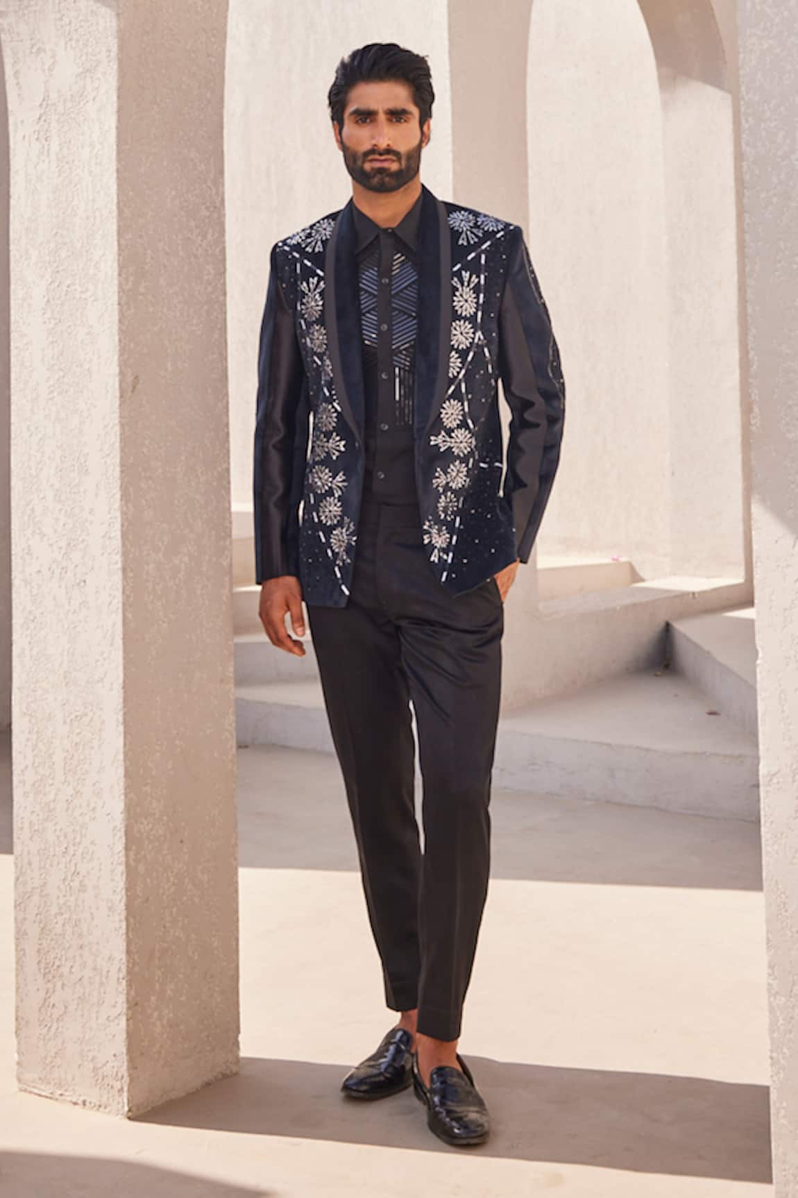 Yajy By Aditya Jain Crystal Dawn Designer Tuxedo Set 