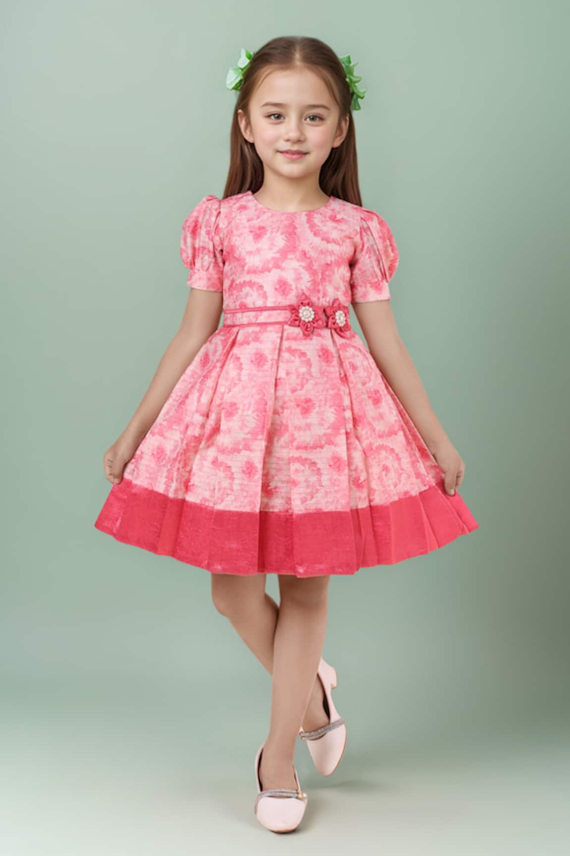 Samyukta Singhania Pink Printed Cotton Dress 