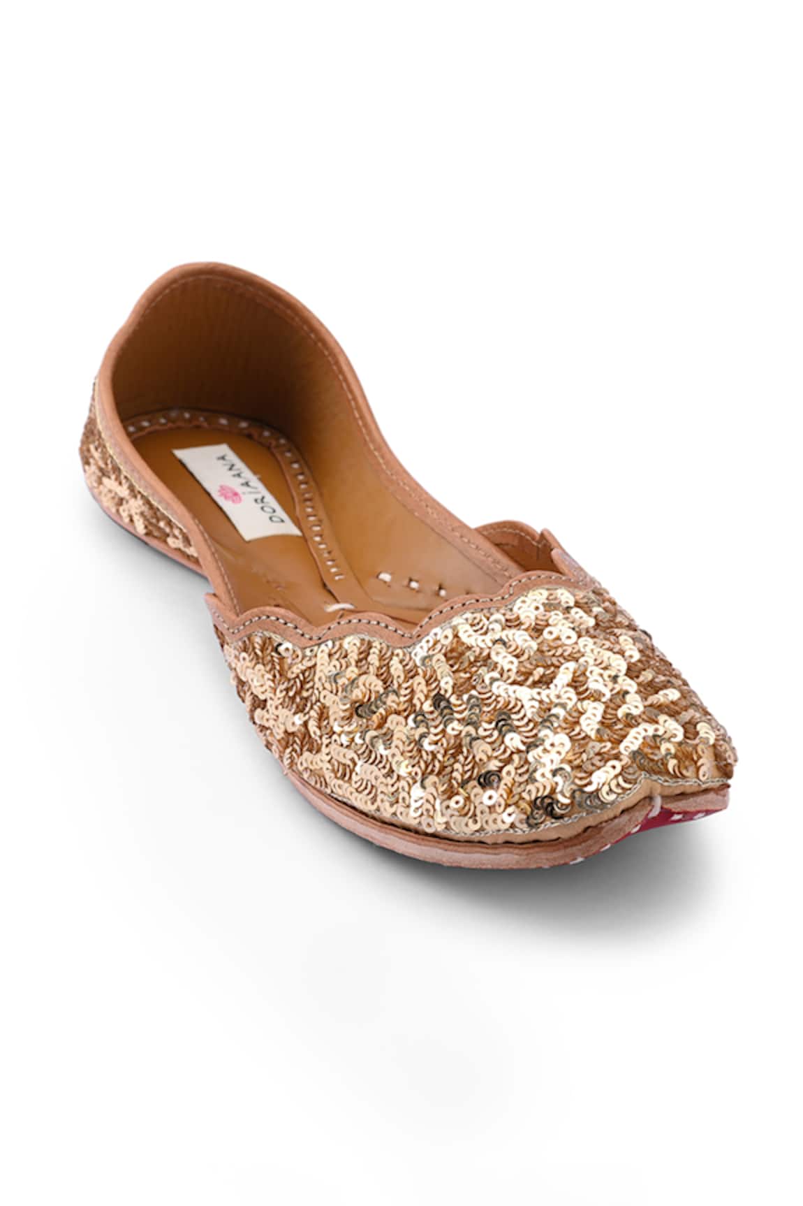 Doriaana Shimmer Gold Designer Jutti 