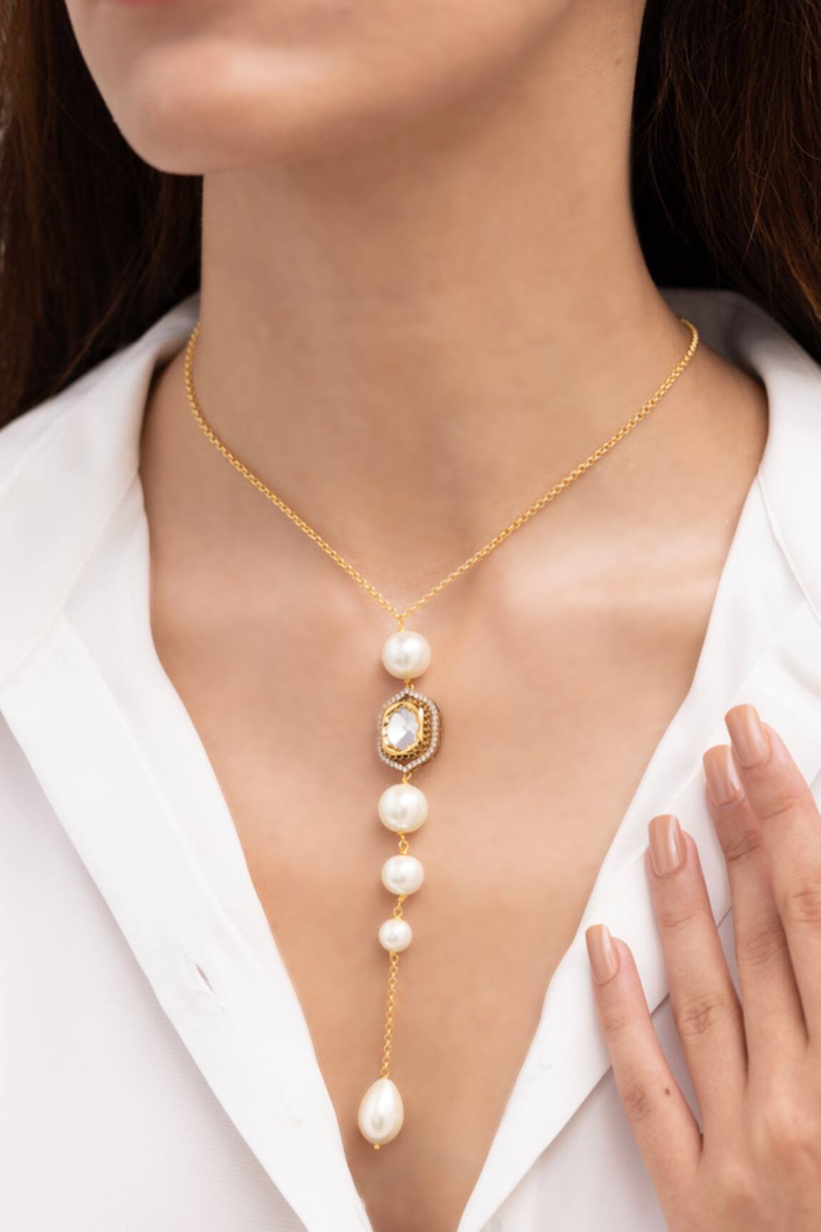 Joules By Radhika Elara Gold Finish Necklace 