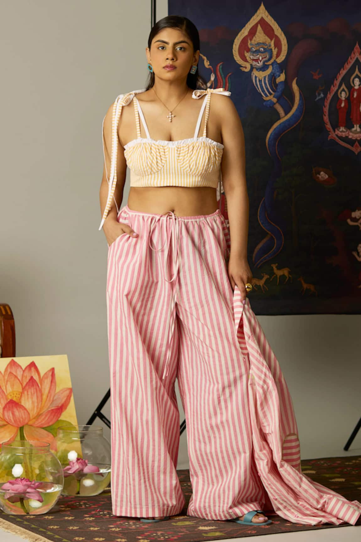 Quod Reef Striped Bralette 