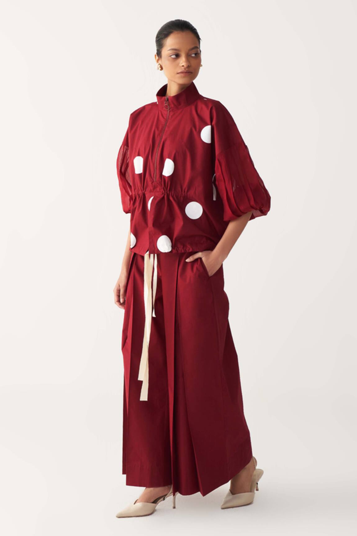 Three Inverted Box Pleat Pant 