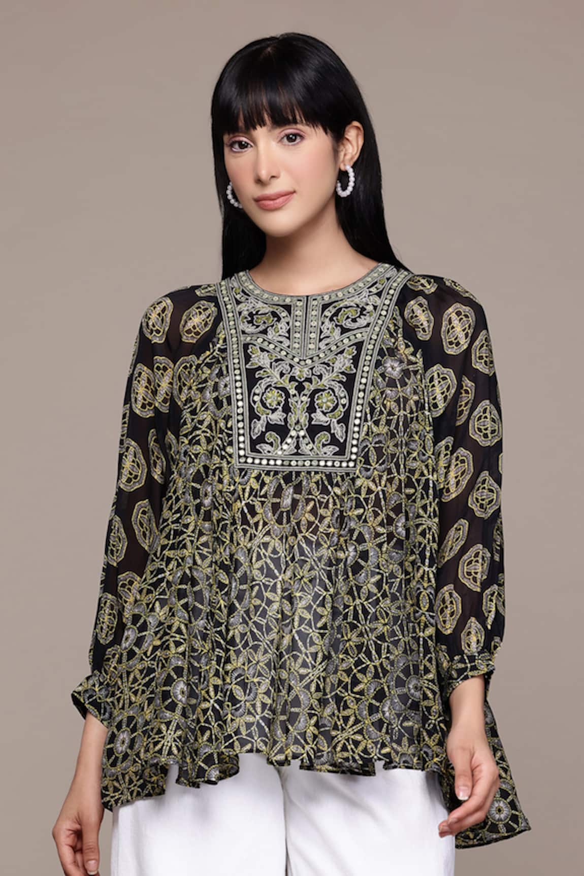 Ritu Kumar Black Saatchi Kurta 