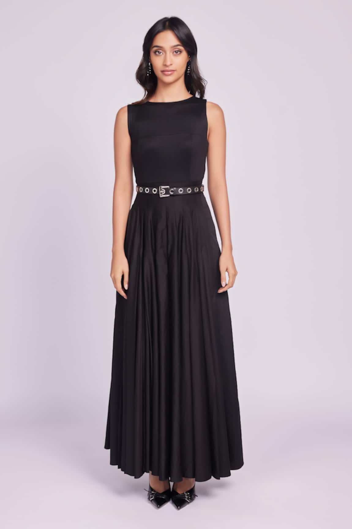 Dev And Viv Black Cotton Designer Dress 