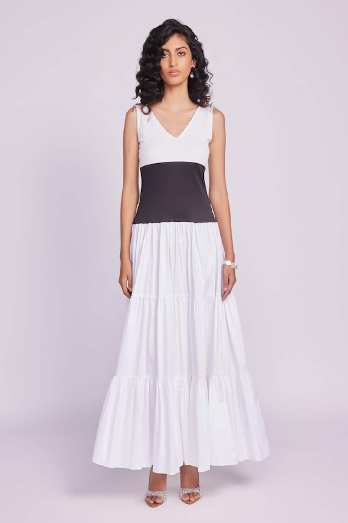 Dev And Viv Black & White Designer Dress 